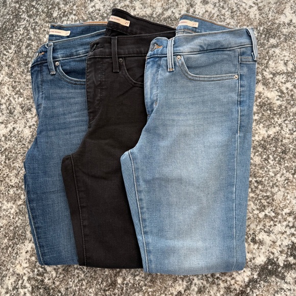 Levi's 311 Shaping Skinny Denim Jeans (Lot/Bundle of 3) Size 27 - Picture 1 of 16